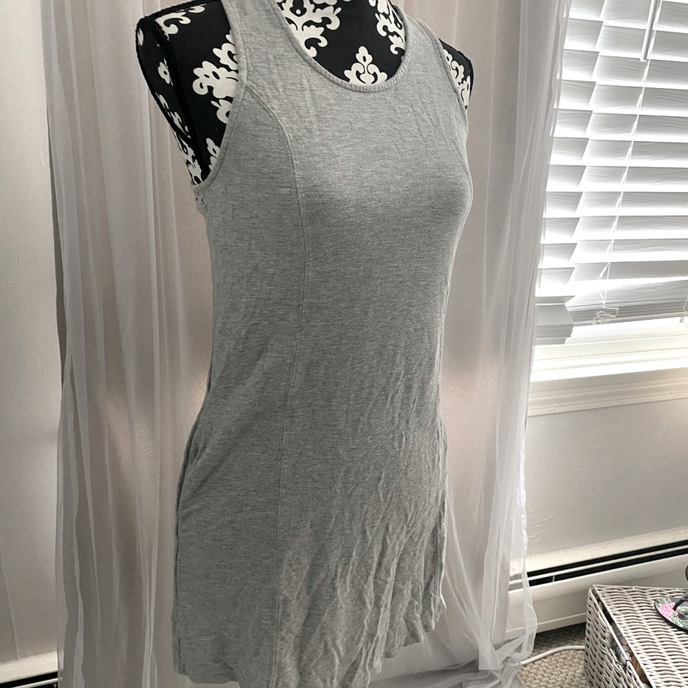 Gray athletic dress with pockets